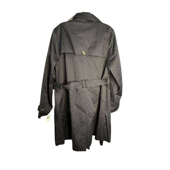 Barbour NWT Greta Belted Water Resistant Twill Trench Coat in Black Size 14 - Picture 3 of 14